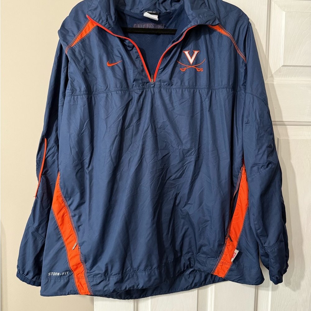 UVA Storm -Fit Blue and Orange Pullover Rain Jacket
